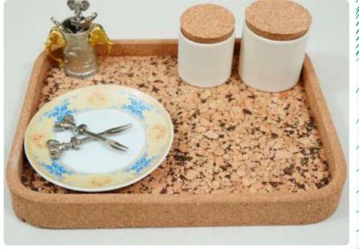 Rectangular Striped Tray