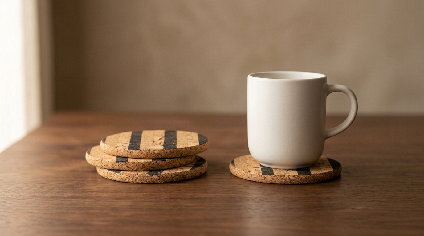 Striped Round Coaster, image 1